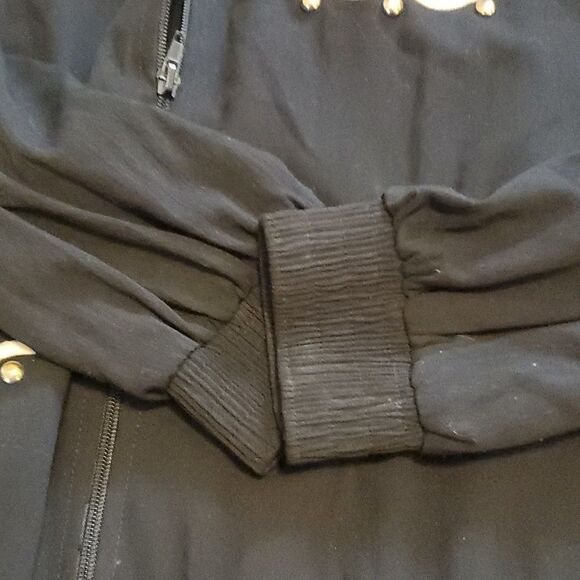 Gepetto black gold animal patches jacket womens XL - Picture 6 of 8